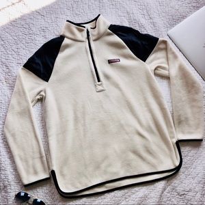 VINEYARD VINES New w/ Tag White Fleece Quarter-Zip